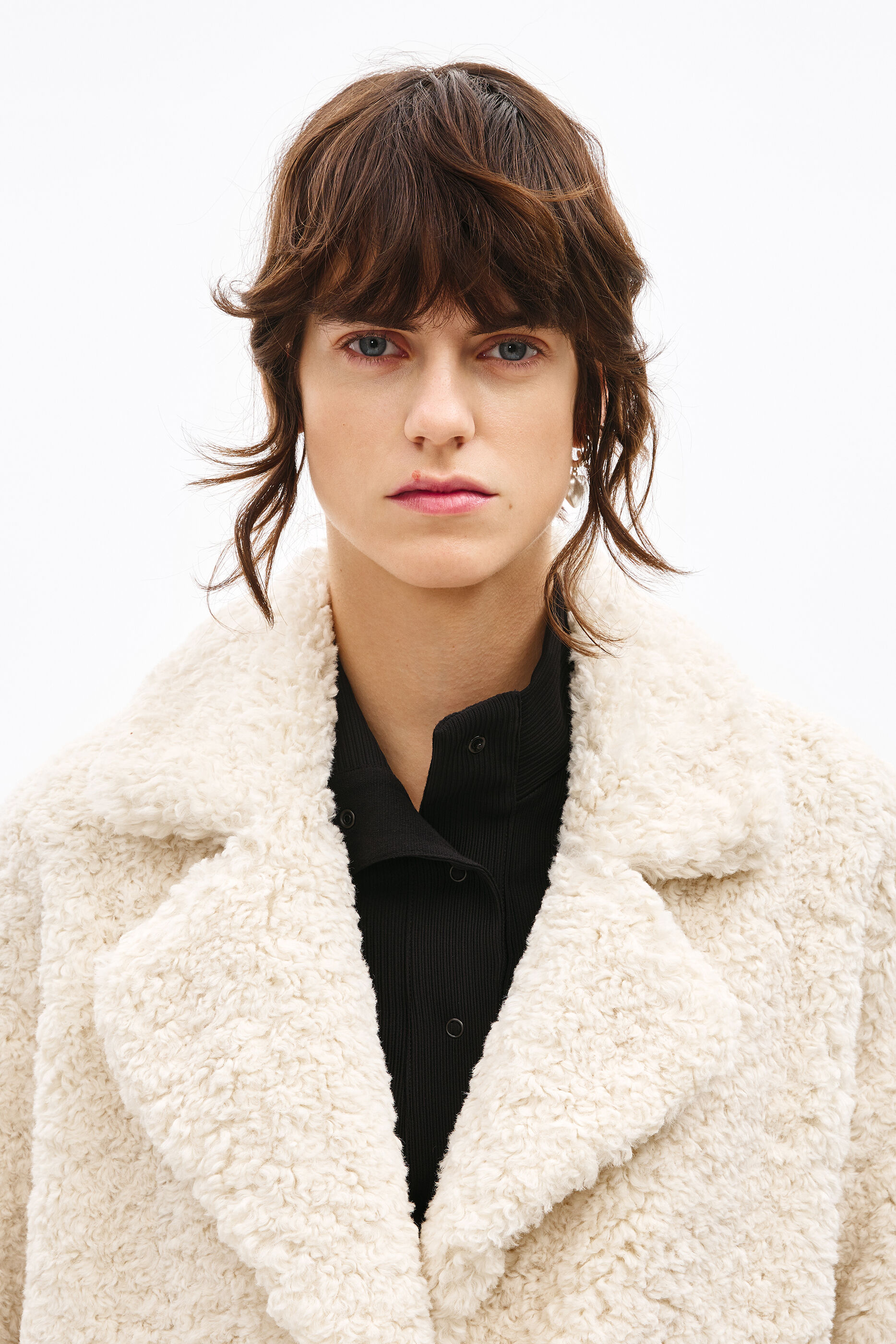 ivory fur coat