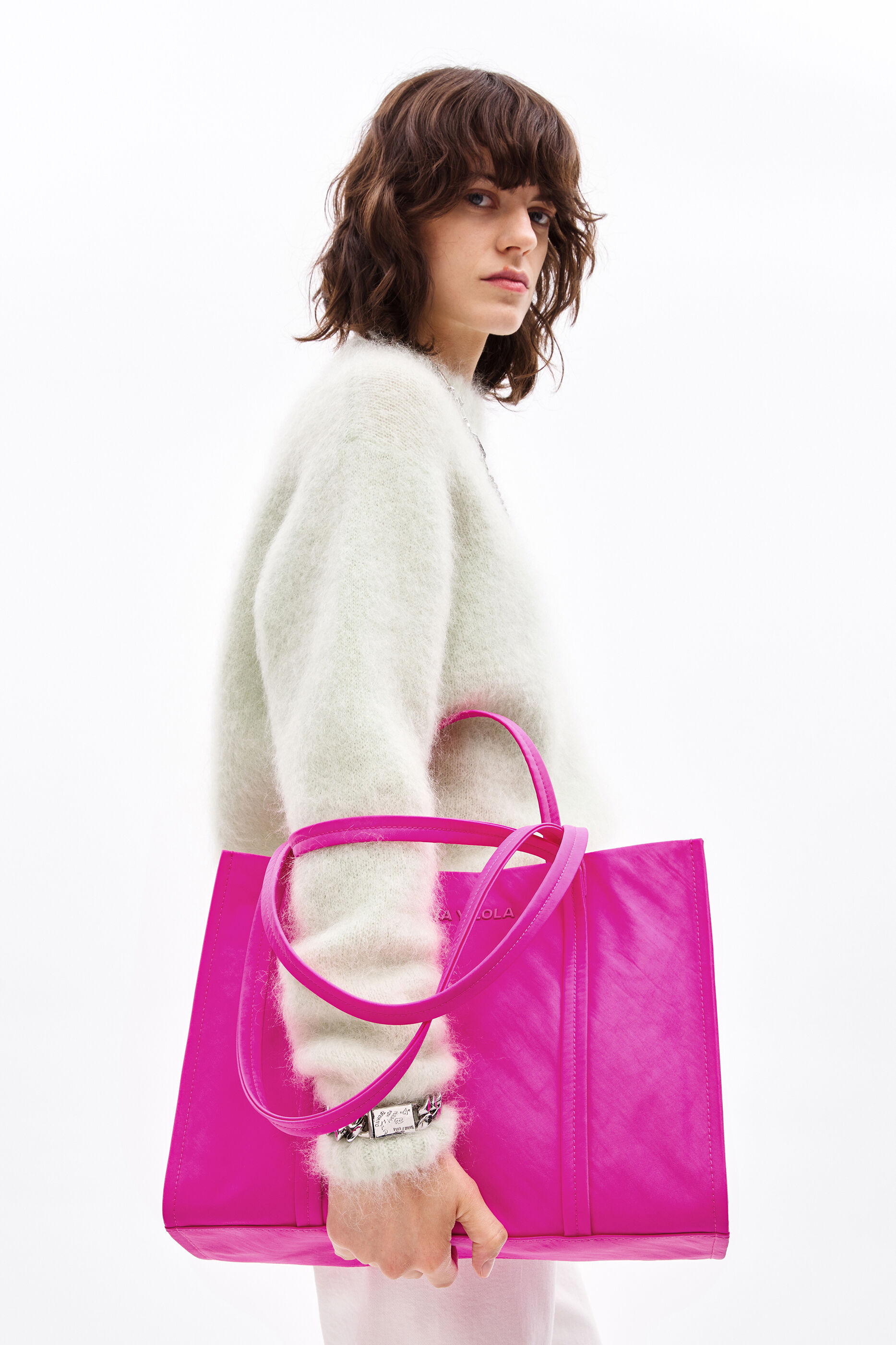 pink shopper bag