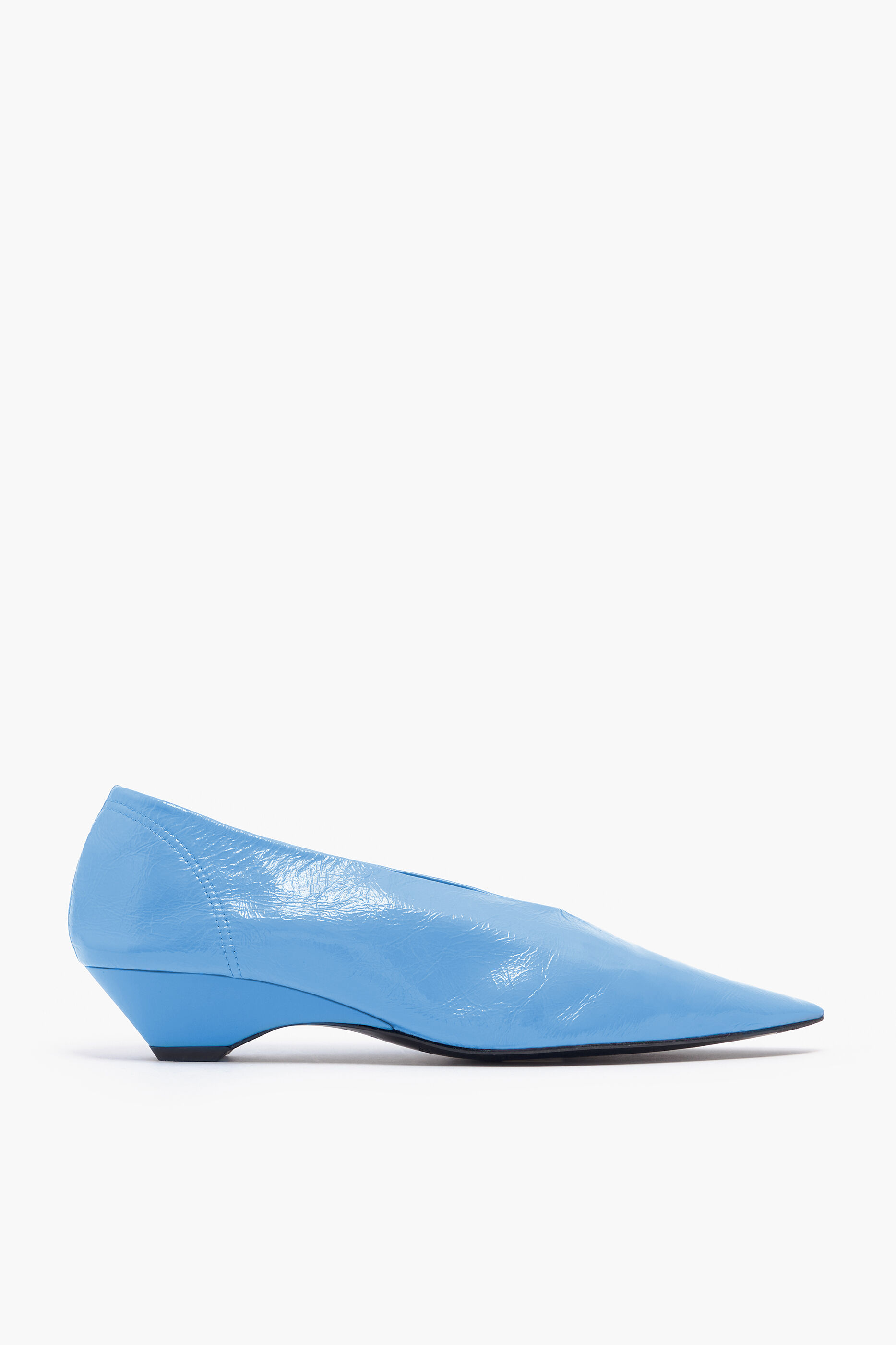 Pump leer blauw