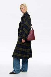 Bolso shopper mediano piel burdeos