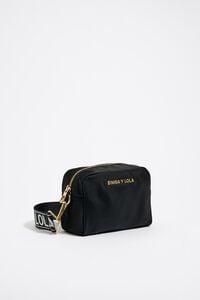 Small black nylon crossbody bag