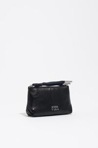 Small black leather purse