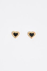 Pendientes logo coraz&oacute;n negro