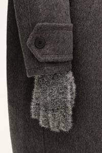 Gray lurex knit glove