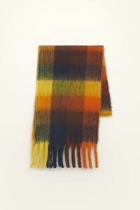 Orange checked scarf