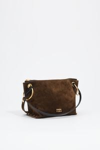 Medium fango leather crossbody bag
