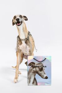 Crystals and chain knot bracelet with dark silver ring