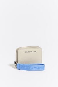 Cartera solapa piel blanca