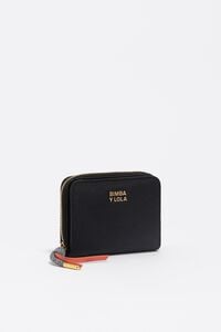 Black nylon flap purse