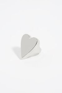 Anillo corazón plateado