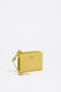 Lemon leather compact purse