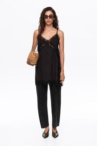 STRAIGHT CROPPED - Pantal&oacute;n denim tobillero negro