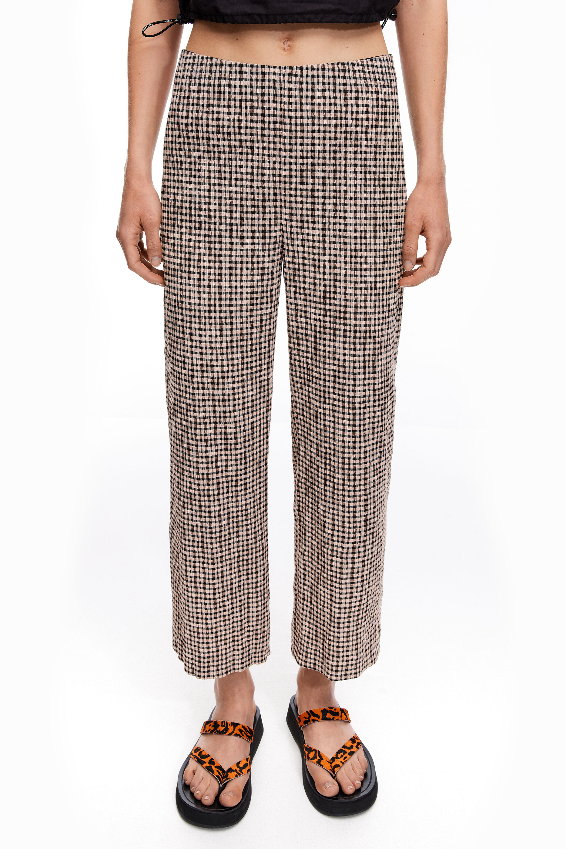 Pantaloni vichy neri