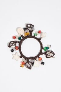 Multicolor charms scrunchie