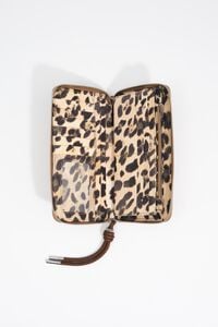 Billetera cremallera grande nylon Leopard natural