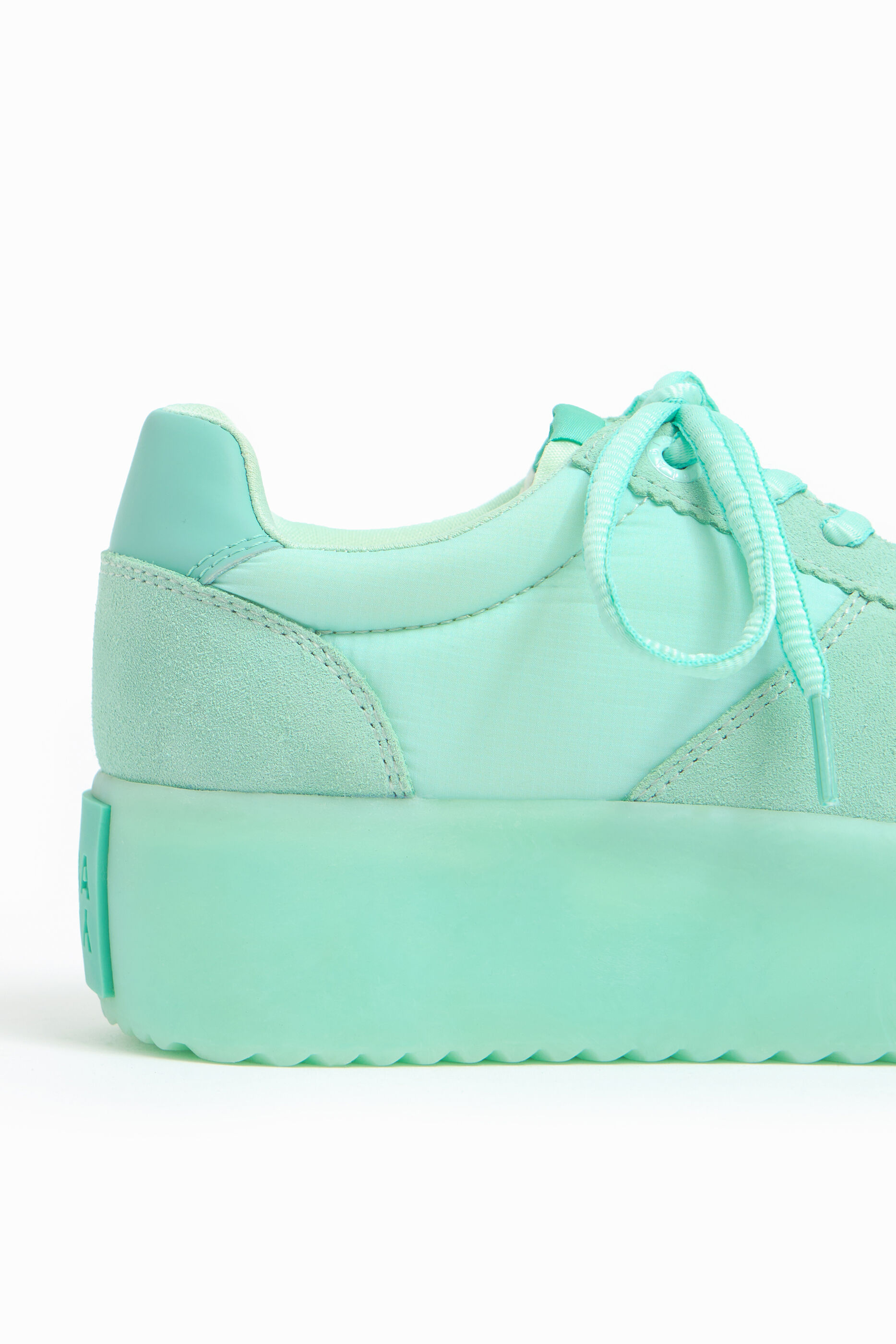 blue platform sneakers