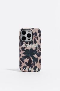 Бежевий чохол для iPhone 15 Pro з пальмою