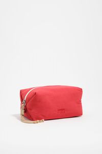 Medium pomegranate nylon make-up case