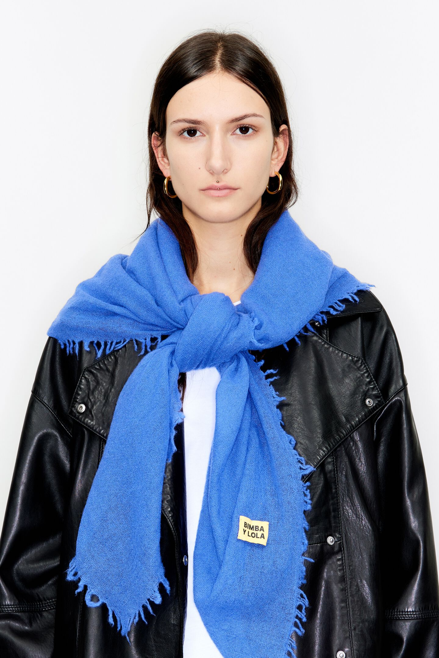 Blue cashmere shawl