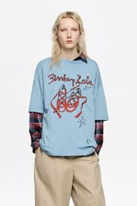 Light blue ballerinas logo T-shirt