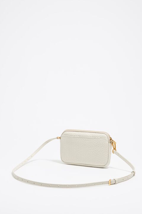 Mini off-white leather crossbody bag Mini off-white leather crossbody bag