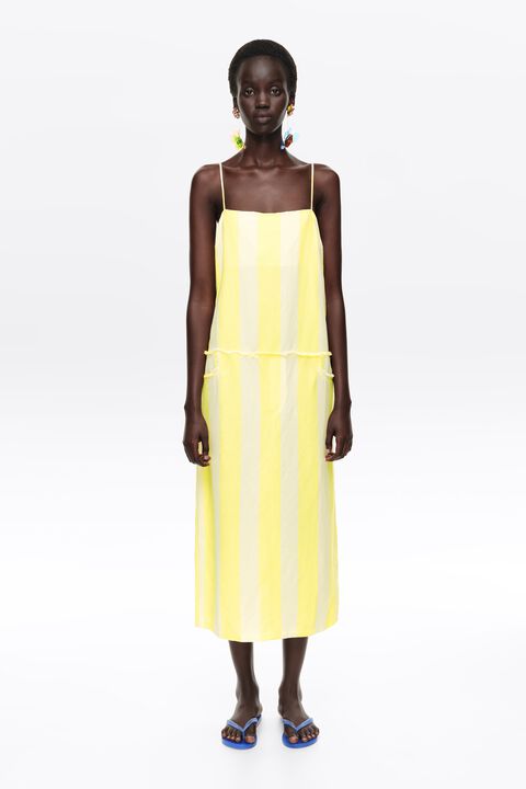 linen straight dress Linen A-Line Dress with Tie Waist