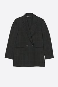 Dark gray tailored double-breasted jacket