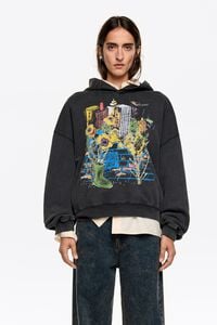 Black city logo hoodie