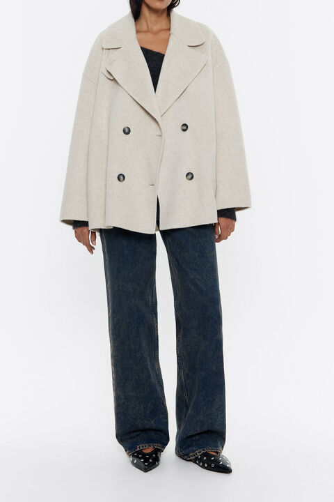 Ivory tailored double-face jacket 