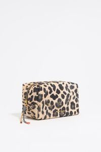 Neceser mediano nylon print Leopard natural