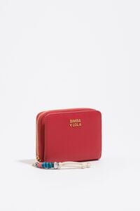 Red leather flap wallet