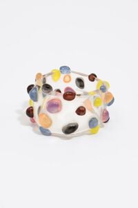 Transparent resin multicolor bracelet
