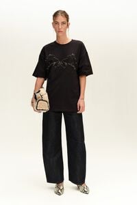 Camiseta oversize piedras negro