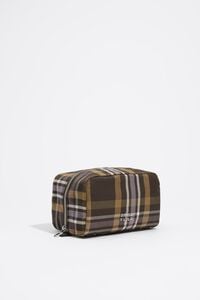 Neceser peque&ntilde;o jacquard tart&aacute;n verde cazador