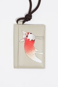 Stone leather Fr&iacute;o Peludo card holder