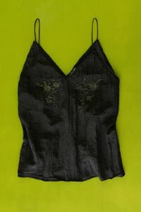 Black straight top with stones