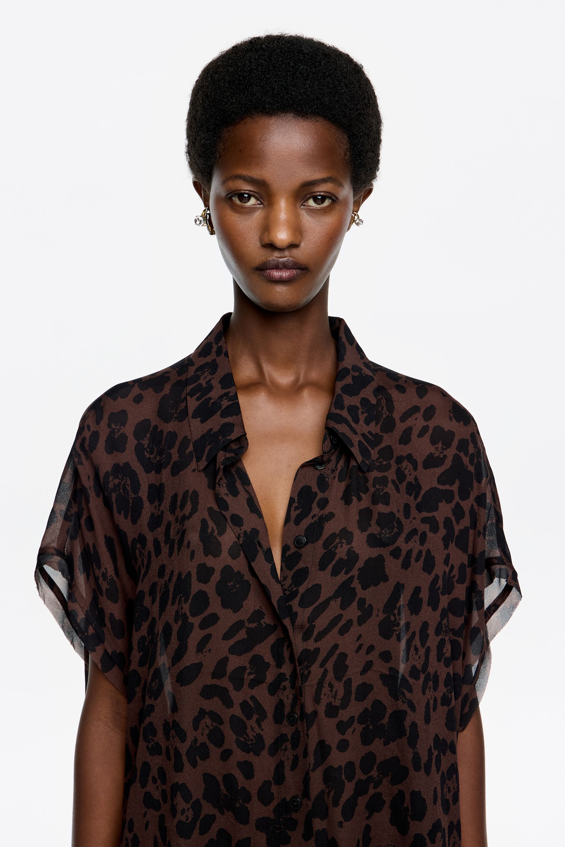 SHEIN Swim Camiseta Tilo Poncho De Mangas De Murciélago Con Tampado