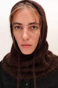 Chocolate mohair balaclava