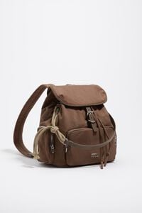 Nougat nylon Pocket backpack