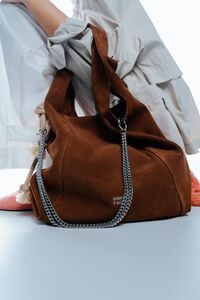 Tas Paper groot leer kastanje