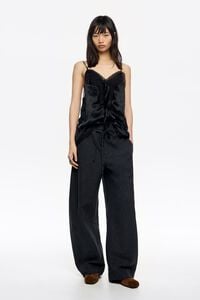 Pantal&oacute;n jogger ancho gris oscuro