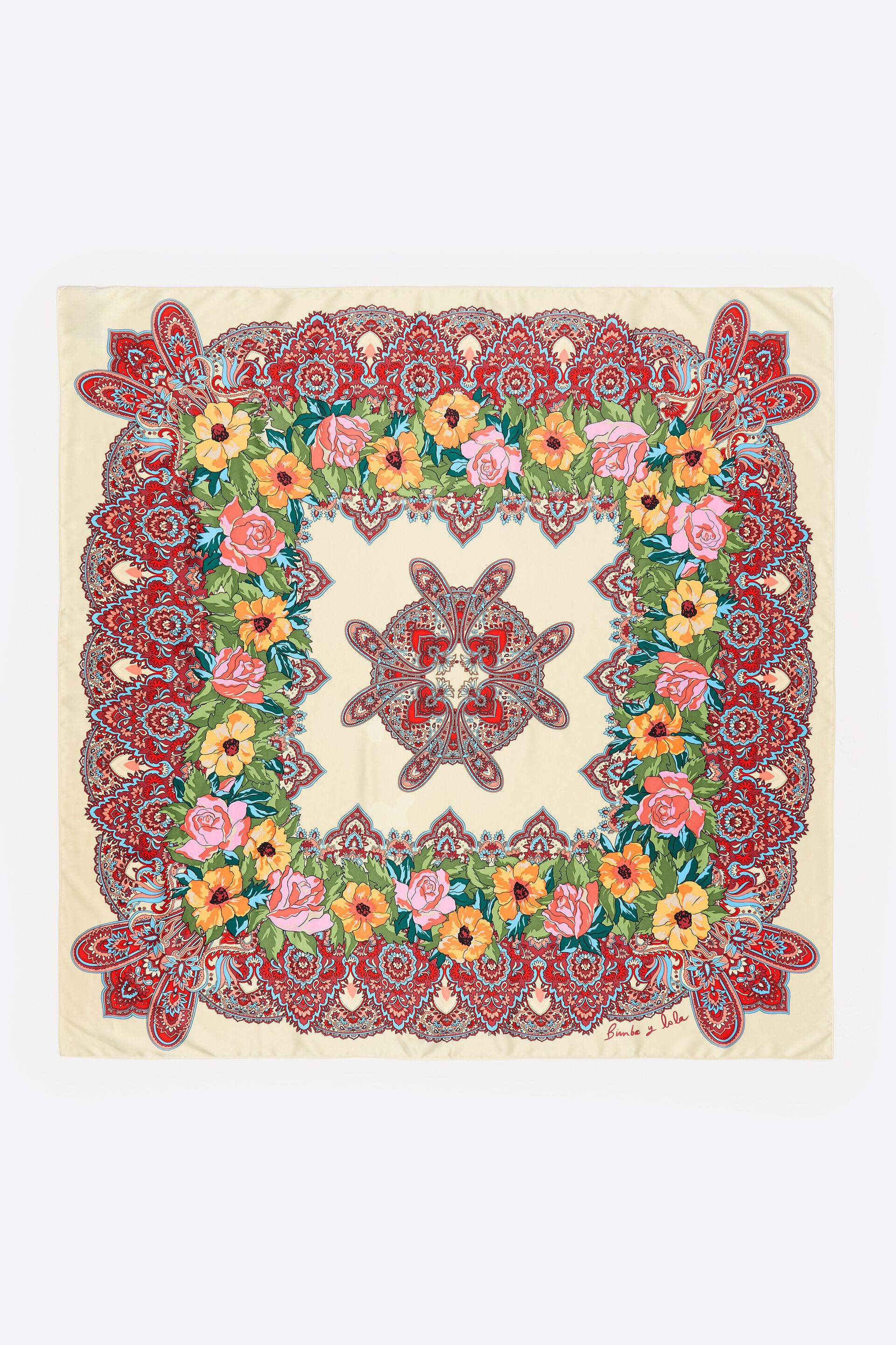 Écharpe Longue En Chiffon - Motif Floral/paisley, Multicolore, 60 Pouces De Long - Occasion
