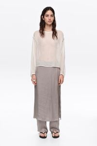 Silver fluid skort