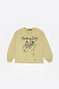 Long pistachio ballerinas logo sweatshirt