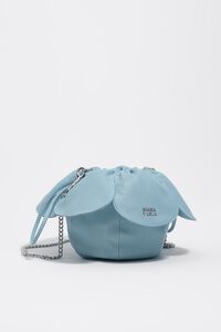 Sky blue leather P&eacute;talo bag
