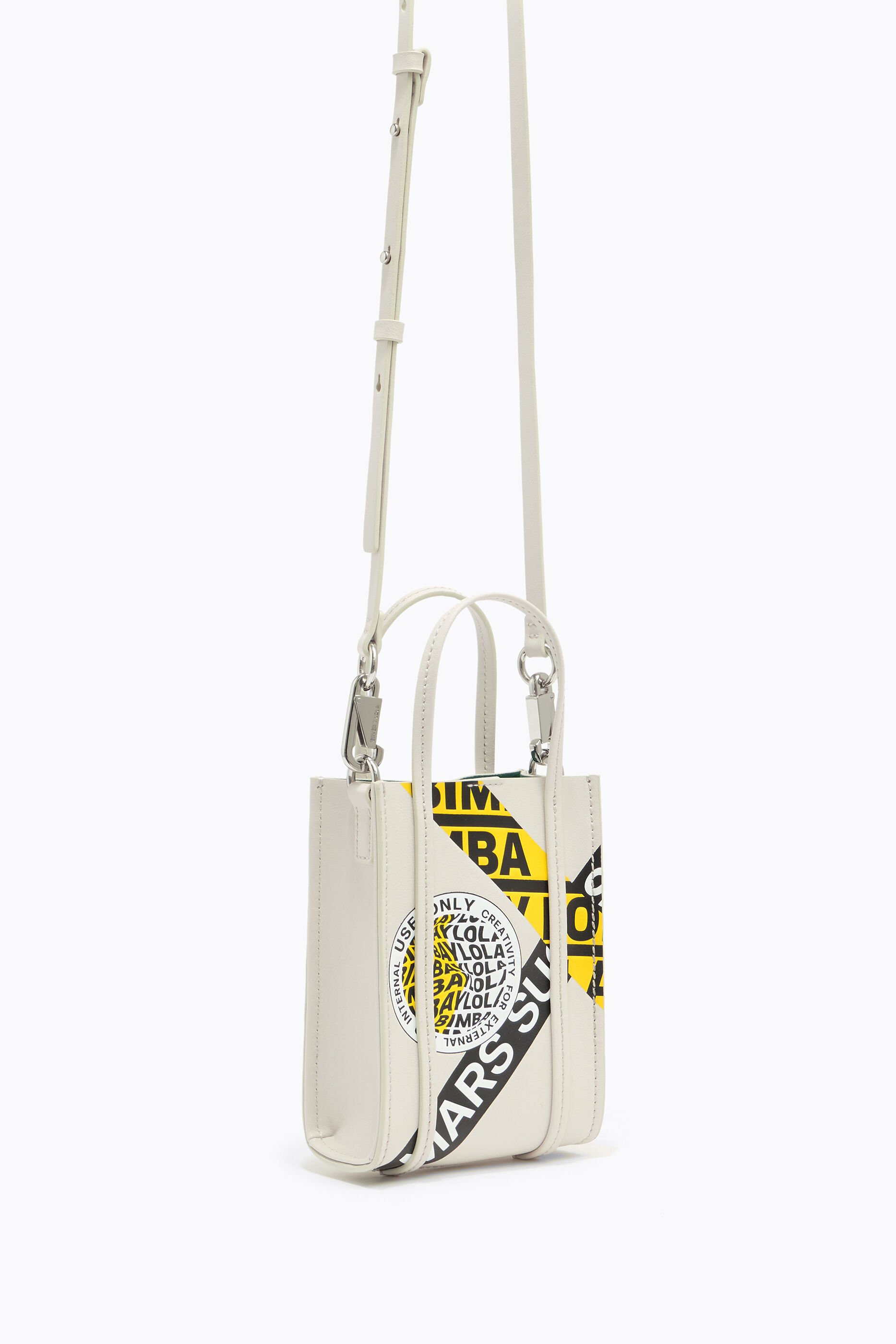 white mini tote bag