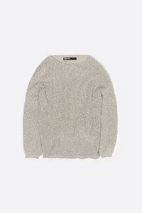 Silver metallic batwing sleeve sweater