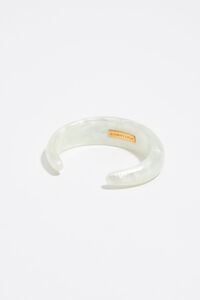 Mother-of-pearl effect resin bracelet