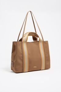 Bolso shopper Chihuahua grande gabardina canela