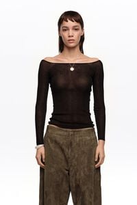 Pullover eng Rippenmuster Schwarz